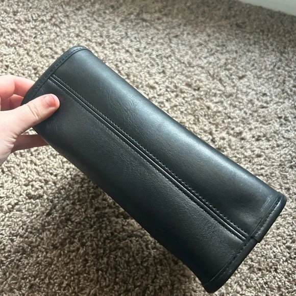 Vintage 90s Coach Black Leather Carousel Bag Handbag RARE *No strap* - Picture 6 of 16